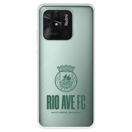 Funda para Xiaomi Redmi 10C del Escudo Leather Case Negra  - Licencia Oficial Rio Ave FC