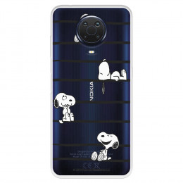 Funda para Nokia G10 Oficial de Peanuts Snoopy rayas - Snoopy