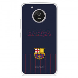 Funda para Motorola Moto G5 del FC Barcelona Barsa Fondo Azul  - Licencia Oficial FC Barcelona