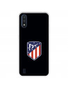 Funda para Samsung Galaxy A01 del Atlético de Madrid Escudo Fondo Negro  - Licencia Oficial Atlético de Madrid