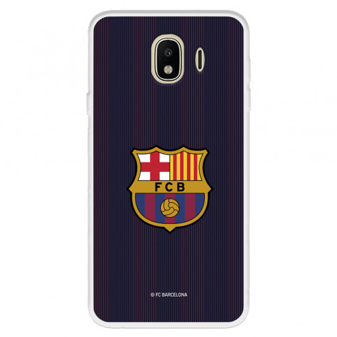 Funda para Samsung Galaxy J4 2018 del FC Barcelona Rayas Blaugrana  - Licencia Oficial FC Barcelona