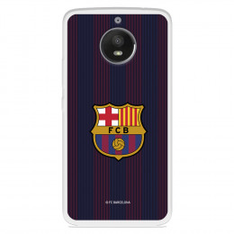 Funda para Motorola Moto E4 del FC Barcelona Rayas Blaugrana  - Licencia Oficial FC Barcelona