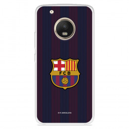 Funda para Motorola Moto G5 Plus del FC Barcelona Rayas Blaugrana  - Licencia Oficial FC Barcelona