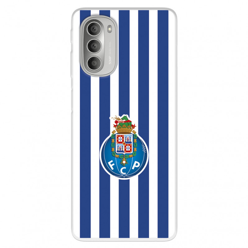 Funda para Motorola Moto G51 5G del Fútbol Club Oporto Escudo Rayas  - Licencia Oficial Fútbol Club Oporto