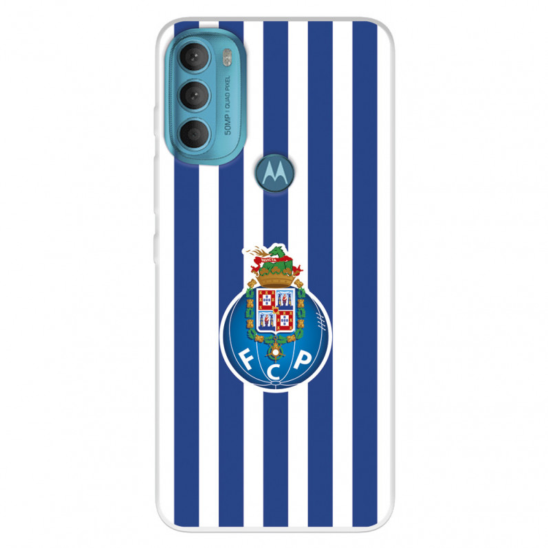 Funda para Motorola Moto G71 5G del Fútbol Club Oporto Escudo Rayas  - Licencia Oficial Fútbol Club Oporto