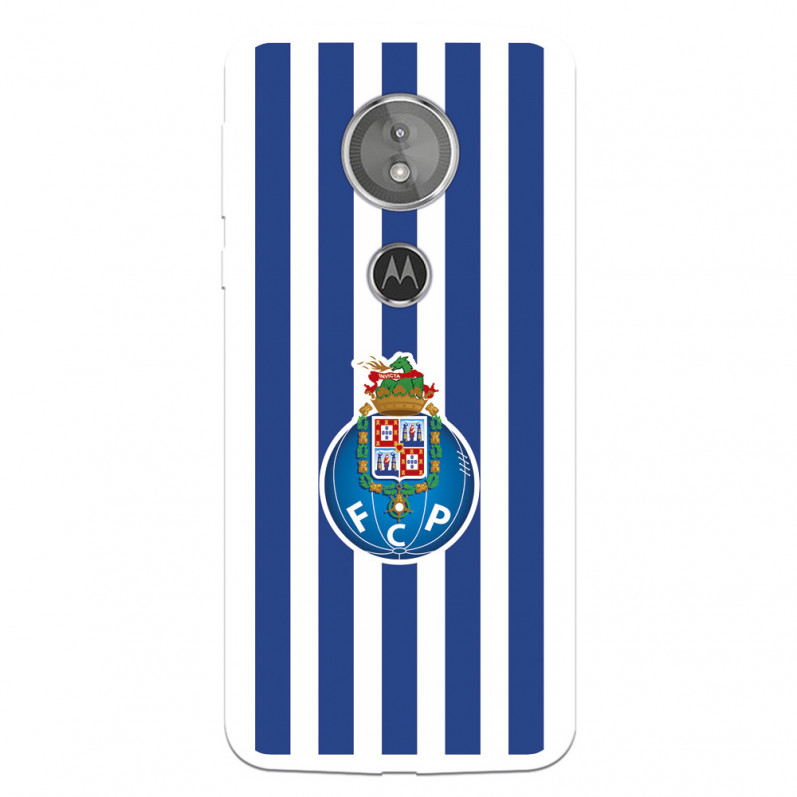 Funda para Motorola Moto E5 del Fútbol Club Oporto Escudo Rayas  - Licencia Oficial Fútbol Club Oporto