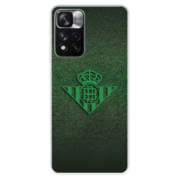 Funda para Xiaomi Redmi Note 11S 4G del Real Betis Balompié Escudo Verde Fondo trama  - Licencia Oficial Real Betis Balompié