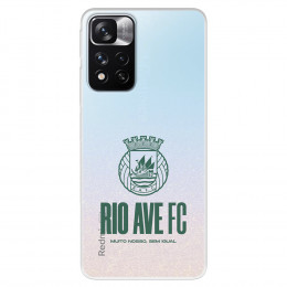 Funda para Xiaomi Redmi Note 11S 4G del Rio Ave FC Escudo Leather Case Negra  - Licencia Oficial Rio Ave FC