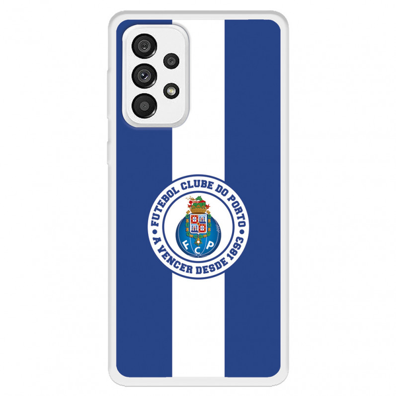 Funda para Samsung Galaxy A73 5G del Fútbol Club Oporto Escudo Rayas Azul y blanco  - Licencia Oficial Fútbol Club Oporto