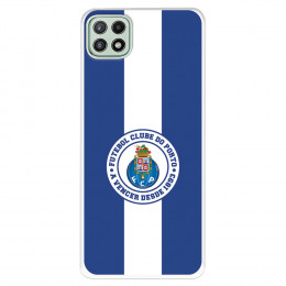 Funda para Samsung Galaxy A22 5G del Fútbol Club Oporto Escudo Rayas Azul y blanco  - Licencia Oficial Fútbol Club Oporto