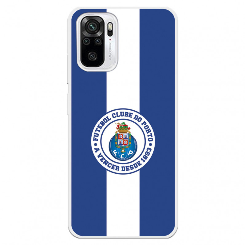 Funda para Xiaomi Redmi Note 10 del Fútbol Club Oporto Escudo Rayas Azul y blanco  - Licencia Oficial Fútbol Club Oporto