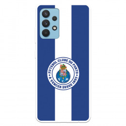 Funda para Samsung Galaxy A32 4G del Fútbol Club Oporto Escudo Rayas Azul y blanco  - Licencia Oficial Fútbol Club Oporto