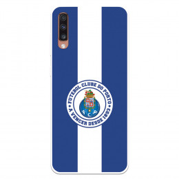Funda para Samsung Galaxy A70 del Fútbol Club Oporto Escudo Rayas Azul y blanco  - Licencia Oficial Fútbol Club Oporto