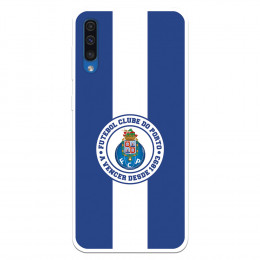 Funda para Samsung Galaxy A50 del Fútbol Club Oporto Escudo Rayas Azul y blanco  - Licencia Oficial Fútbol Club Oporto