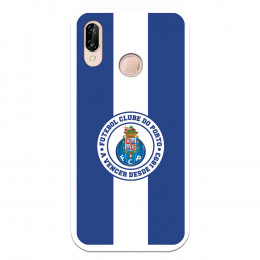 Funda para Huawei P20 Lite del Fútbol Club Oporto Escudo Rayas Azul y blanco  - Licencia Oficial Fútbol Club Oporto