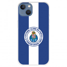 Funda para iPhone 13 del Fútbol Club Oporto Escudo Rayas Azul y blanco  - Licencia Oficial Fútbol Club Oporto