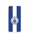 Funda para iPhone XS Max del Fútbol Club Oporto Escudo Rayas Azul y blanco  - Licencia Oficial Fútbol Club Oporto