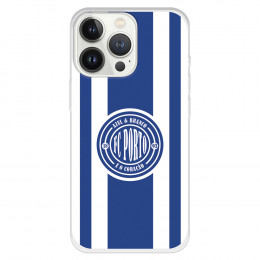 Funda para iPhone 13 Pro del Fútbol Club Oporto Escudo Escudo y Rayas  - Licencia Oficial Fútbol Club Oporto