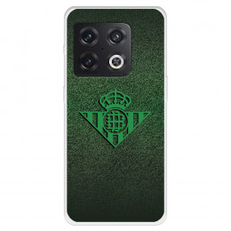 Funda para OnePlus 10 Pro del Real Betis Balompié Escudo Verde Fondo trama - Licencia Oficial Real Betis Balompié