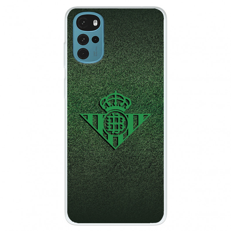 Funda para Motorola Moto G22 del Real Betis Balompié Escudo Verde Fondo trama - Licencia Oficial Real Betis Balompié