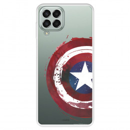 Funda para Samsung Galaxy M33 5G Oficial de Marvel Capitán América Escudo Transparente - Marvel