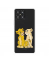Funda para Huawei Honor X8 Oficial de Disney Simba y Nala Silueta - El Rey León
