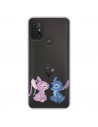 Funda para Motorola Moto G10 Oficial de Disney Angel & Stitch Beso - Lilo & Stitch