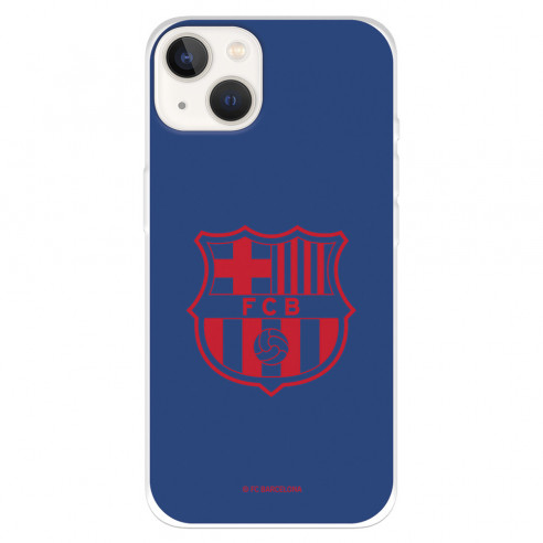 Funda para Iphone 14 del FC Barcelona Escudo Rojo Fondo Azul  - Licencia Oficial FC Barcelona