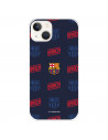 Funda para Iphone 14 del FC Barcelona Escudo Patrón Rojo y Azul  - Licencia Oficial FC Barcelona