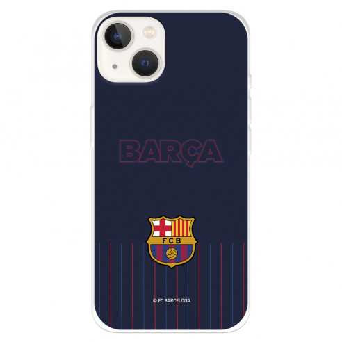 Funda para Iphone 14 del FC Barcelona Barsa Fondo Azul  - Licencia Oficial FC Barcelona