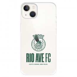 Funda para Iphone 14 del Rio Ave FC Escudo Leather Case Negra  - Licencia Oficial Rio Ave FC