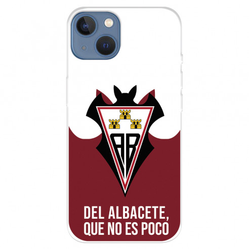 Funda para Iphone 14 Max del Albacete Balompié Escudo "Del Albacete que no es poco"  - Licencia Oficial Albacete Balompié