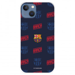 Funda para IPhone 14 Max del FC Barcelona Escudo Patrón Rojo y Azul  - Licencia Oficial FC Barcelona