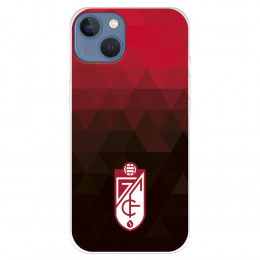 Funda para IPhone 14 Max del Granada CF Escudo - Fondo Rojo y Negro  - Licencia Oficial Granada CF
