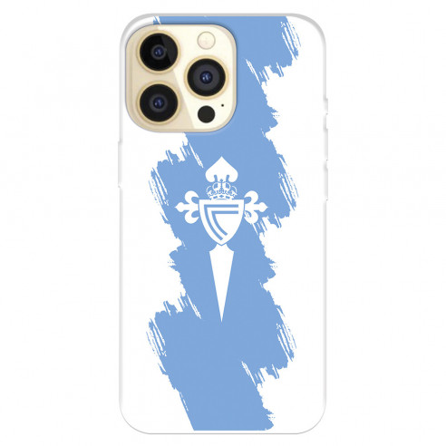 Funda para IPhone 14 Pro del RC Celta Escudo Trazo Azul  - Licencia Oficial RC Celta