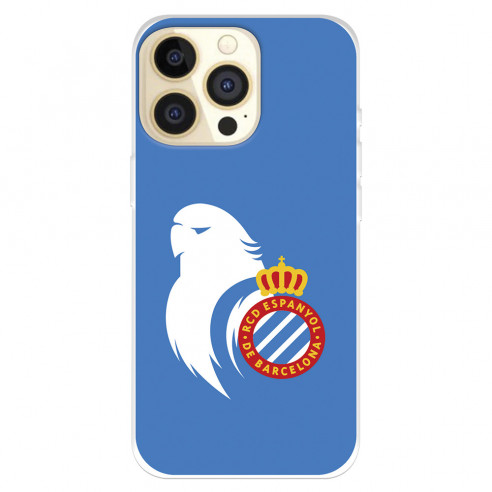 Funda para IPhone 14 Pro del RCD Espanyol Escudo Perico  - Licencia Oficial RCD Espanyol
