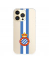 Funda para IPhone 14 Pro del RCD Espanyol Escudo Albiceleste  - Licencia Oficial RCD Espanyol
