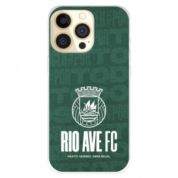 Funda para IPhone 14 Pro del Rio Ave FC Escudo Blanco  - Licencia Oficial Rio Ave FC