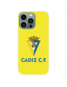 Funda para IPhone 14 Pro Max del Cádiz CF Fondo Amarillo  - Licencia Oficial Cádiz CF