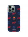 Funda para IPhone 14 Pro Max del FC Barcelona Escudo Patrón Rojo y Azul  - Licencia Oficial FC Barcelona