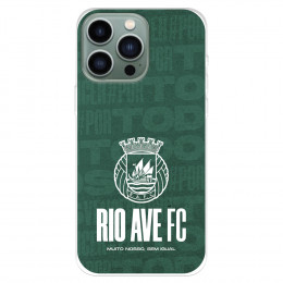 Funda para IPhone 14 Pro Max del Rio Ave FC Escudo Blanco  - Licencia Oficial Rio Ave FC
