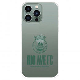 Funda para IPhone 14 Pro Max del Rio Ave FC Escudo Leather Case Negra  - Licencia Oficial Rio Ave FC