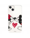 Funda para IPhone 14 Oficial de Disney Mickey y Minnie Beso - Clásicos Disney