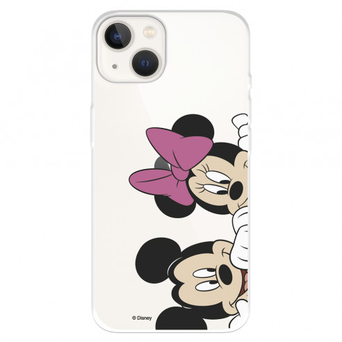 Funda para IPhone 14 Oficial de Disney Mickey y Minnie Asomados - Clásicos Disney