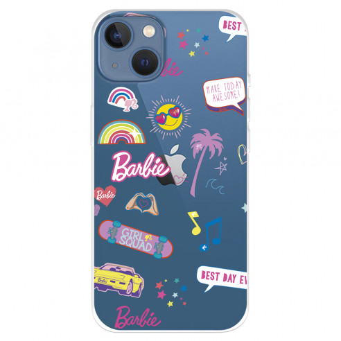 Funda para IPhone 14 Max Oficial de Mattel Barbie Stickers - Barbie