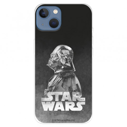 Funda para IPhone 14 Max Oficial de Star Wars Darth Vader Fondo negro - Star Wars