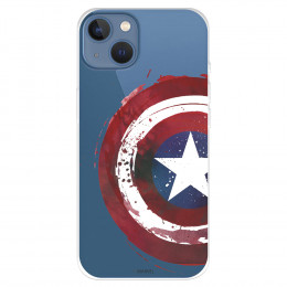 Funda para IPhone 14 Max Oficial de Marvel Capitán América Escudo Transparente - Marvel