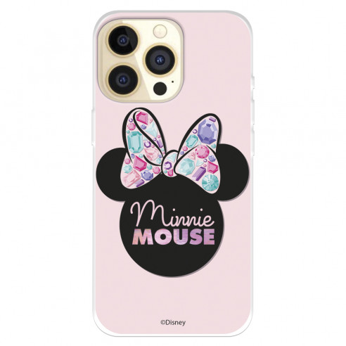 Funda para IPhone 14 Pro Oficial de Disney Minnie Pink Shadow - Clásicos Disney