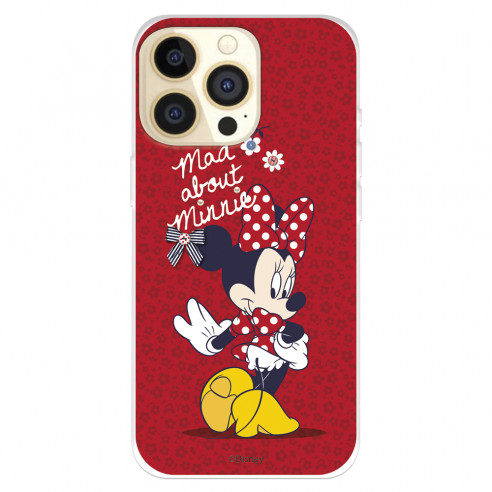 Funda para IPhone 14 Pro Oficial de Disney Minnie Mad About - Clásicos Disney