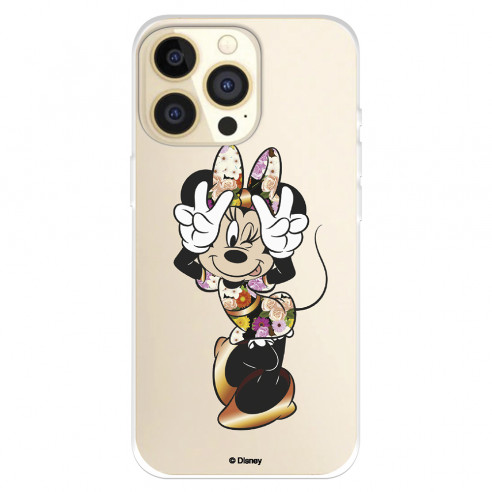 Funda para IPhone 14 Pro Oficial de Disney Minnie Posando - Clásicos Disney